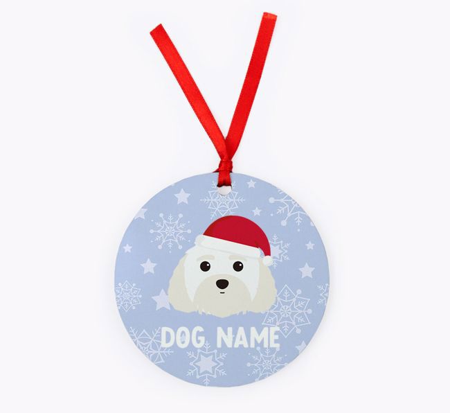 Snowflake: Personalised {breedFullName} Christmas Decoration